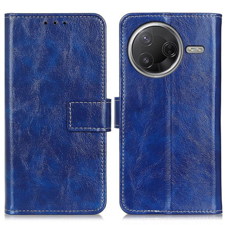 Чехол-книжка Magnetic Retro Crazy Horse Texture на Xiaomi Poco F7 Pro / F7 Ultra - синий