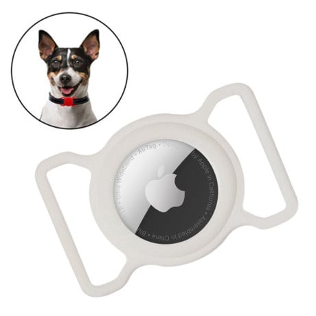 Брелок-петля на кошачий или собачий ошейник для Apple AirTag - белый