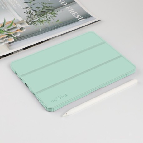 Протиударний чохол-книжка Mutural Pinyue Series для iPad mini 6 - світло-зелений