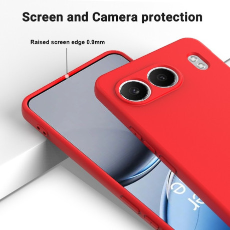 Силіконовий чохол Solid Color Liquid Silicone на OnePlus Nord 4 Pro XL - червоний