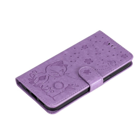 Чохол-книжка Cat Embossing Pattern  для Samsung Galaxy A26 5G - фіолетовий