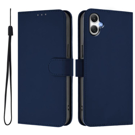 Чохол-книжка з м'яким покриттям (Skin Feel) зі шнурком на Samsung Galaxy A07 4G - синій