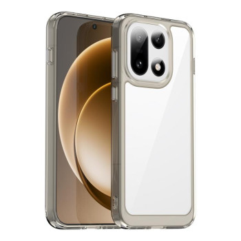 Чехол Colorful Acrylic Series с цветним бампером на OnePlus 15 — прозрачный/серый