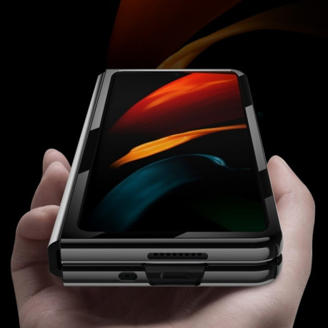 Противоударный чехол Piano Paint на Samsung Galaxy Z Fold 3 - черный