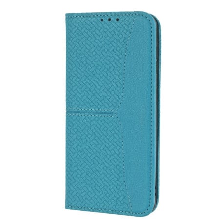 Чохол-книжка Woven Texture для Samaung Galaxy S22 5G - синій