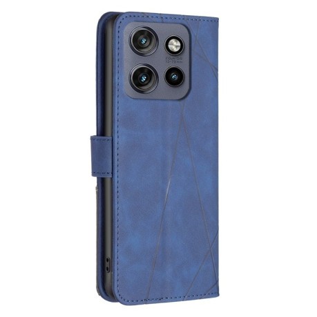 Чехол-книжка Rhombus Texture для Motorola Edge 50 Neo - синий