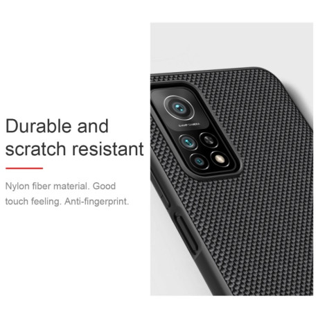 Ударозащитный чехол NILLKIN 3D Textured Nylon на Xiaomi Mi 10T / 10T Pro - черный