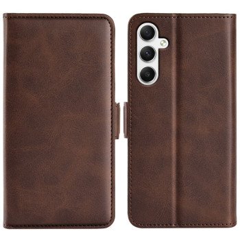 Чохол-книжка з двосторонньою магнітною застібкою на Samsung Galaxy A35 - коричневий