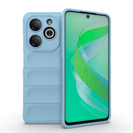 Силиконовый чехол Magic Flannel для Infinix Smart 8 - голубой