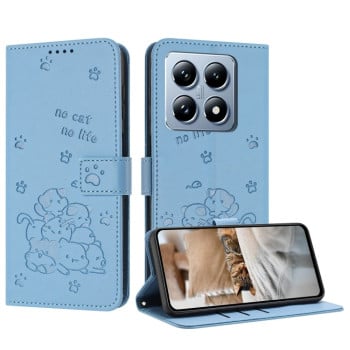 Чохол-книжка Diamond Embossed Skin Feel для Xiaomi 14T Pro 5G - синій