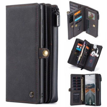 Кожаный чехол-кошелек CaseMe 018 на Samsung Galaxy Note 20 Ultra - черный