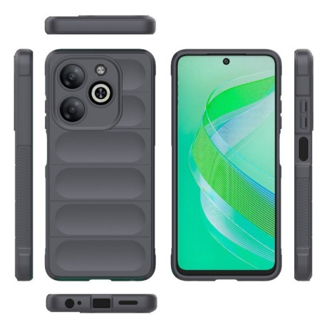 Силиконовый чехол Magic Flannel для Infinix Smart 8 - темно-серый