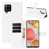 Чехол-книжка Litchi Texture на Samsung Galaxy A42 - белый