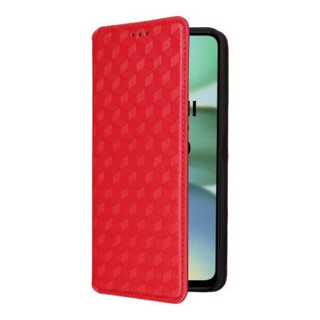 Чехол-книжка Cubic Grid Texture Flip Leather для Xiaomi Redmi A5 4G 173.3mm - красный