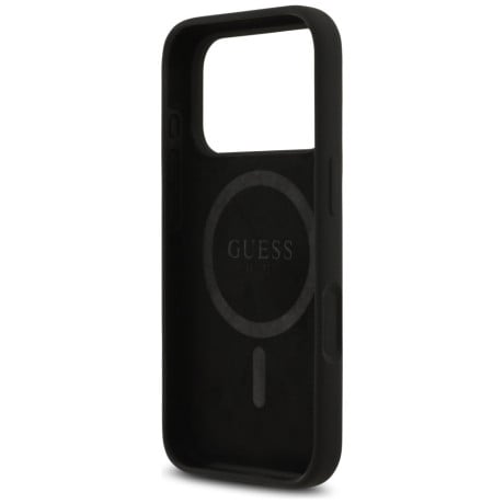 Оригінальний силіконовий чохол Guess Silicone Triangle Logo з MagSafe на iPhone 17 Pro Max - Black
