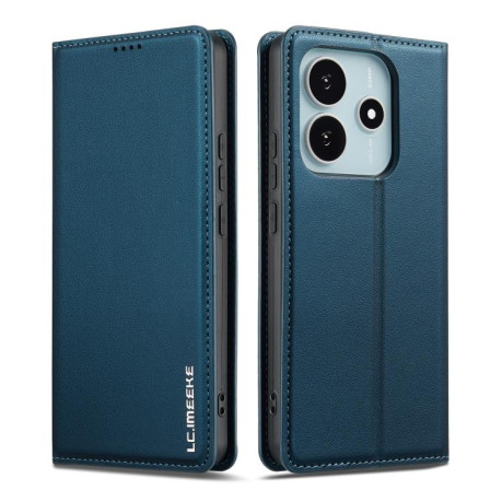 Чехол-книжка LCIMEEKE LC-001 Series для Xiaomi Redmi Note 14 4G 164.84mm - синій