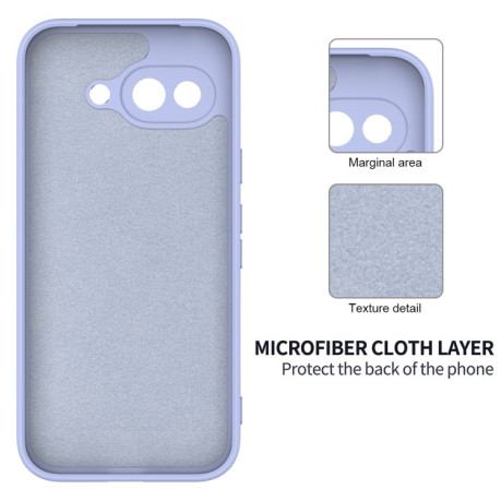 Силіконовий чохол Solid Color Liquid Silicone на Google Pixel 9a - фіолетовий