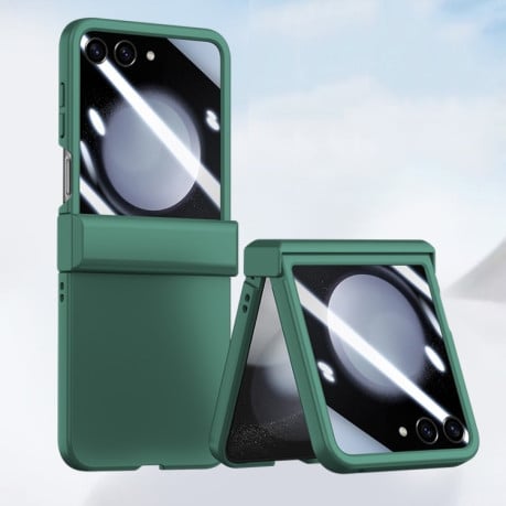 Противоударный чехол Three Parts  PC Skin Feel Shockproof  для Samsung Galaxy  Flip 6 - зеленый