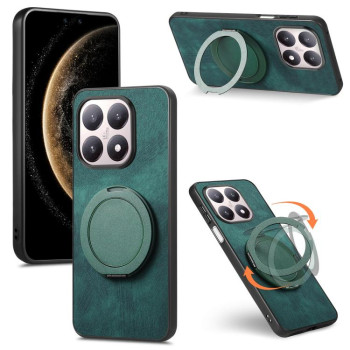 Чохол Retro Leather Rotation Round Holder з поворотним круглим тримачем для Xiaomi 15T — зелений