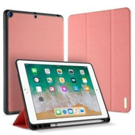 Протиударний чохол-книжка DUX DUCIS DOMO Series Side Flip Tri-Fold Foldable на iPad Air 2019/iPad Pro 10.5 - рожевий