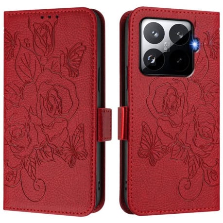 Чехол-книжка Magnetic RFID Anti-theft Leather на Xiaomi 15T Pro 5G - красный