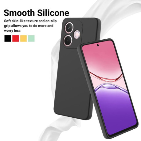 Силіконовий чохол Solid Color Liquid Silicone на OPPO A5 Pro 4G - чорний