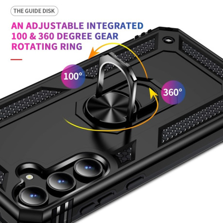 Противоударный чехол HMC 360 Degree Rotating Holder на Samsung Galaxy A35 5G - черный