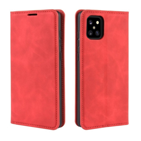 Чехол-книжка Retro-skin Business Magnetic Suction на Samsung Galaxy A81 / M60S / Note 10 Lite -красный