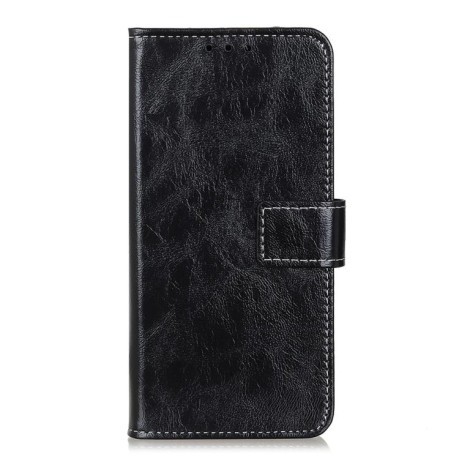 Чохол-книжка Magnetic Retro Crazy Horse Texture на Motorola Edge 60 Fusion/60 - чорний