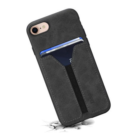 Противоударный чехол Denior D07 DV Elastic Card Slot для iPhone 16e - черный