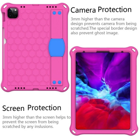 Противоударный чехол Honeycomb Design на iPad 10.9 2022 - пурпурно-красный