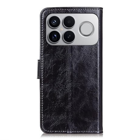 Чохол-книжка Magnetic Retro Crazy Horse Texture на Xiaomi Redmi K90 Pro Max/Poco F8 Ultra — чорний