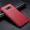 Чехол TOTUDESIGN Soft Series BV Weave на Samsung Galaxy S10 Plus-красный