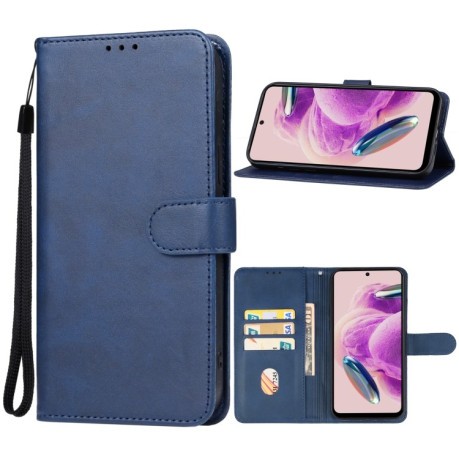 Чехол-книжка EsCase Leather для Xiaomi Redmi Note 12S - синий