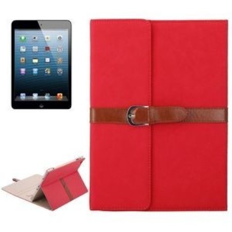 Кожаный чехол Bussiness Style на iPad 4 / New iPad / iPad 2 красный