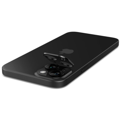 Комплект защитных стекол 2шт на камеру Spigen Optik.Tr Camera Lens для iPhone 15/15 Plus - Black