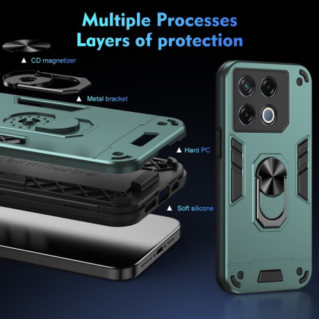 Ударозахисний чохол Metal Ring Holder для Infinix GT 20 Pro 5G - зелений