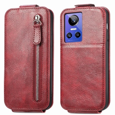 Флип-чехол Zipper Wallet Vertical для Realme GT Neo 3 - красный