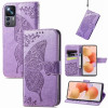 Чехол-книжка Butterfly Love Flower Embossed на Xiaomi 12T / 12T Pro / Redmi K50 - светло-фиолетовый