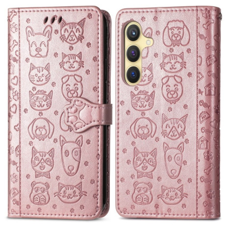 Чохол-книжка Cat and Dog для Samsung Galaxy S25 Ultra 5G - рожеве золото