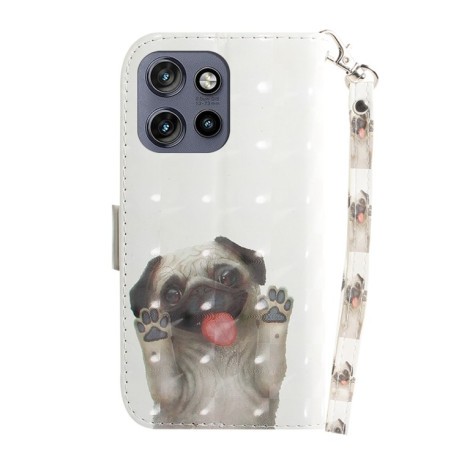 Чехол-книжка 3D Painting для Motorola Edge 50 Neo 5G Global - Pug