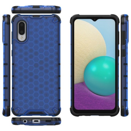 Противоударный чехол Honeycomb на Samsung Galaxy A02/М02 - синий