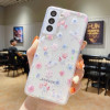 Противоударный чехол Fresh Small Floral Epoxy TPU для Samsung Galaxy A55 - D06 Love of Butterfly