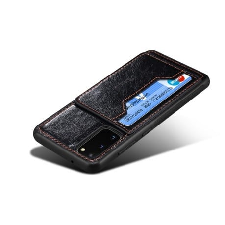 Чехол Dibase Crazy Horse Texture на Samsung Galaxy S20-черный