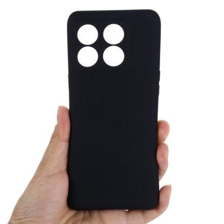 Силиконовый чехол Solid Color Liquid Silicone на OnePlus 10T 5G / ACE Pro - черный