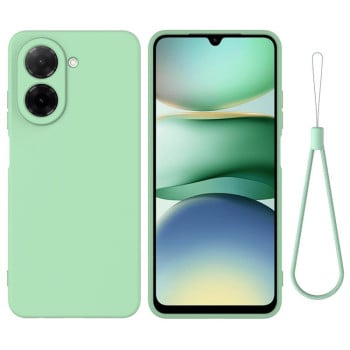 Силиконовый чехол Solid Color Liquid Silicone на Redmi A5 4G 171.7mm / Poco C71 - зеленый
