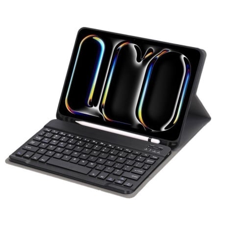 Чехол - клавиатура Lambskin Texture Bluetooth Touch Keyboard Leather для iPad Pro 11 2024 - синий