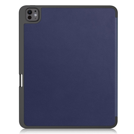 Чохол-книжка Custer Pattern Pure Color 3-Fold Holder на iPad Pro 13 2024 - синій