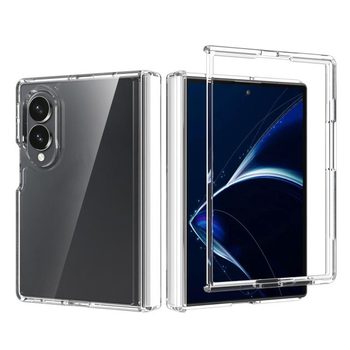 Акриловый чехол Escase с крышкой шарнира на Samsung Galaxy Fold8 5G — прозрачный
