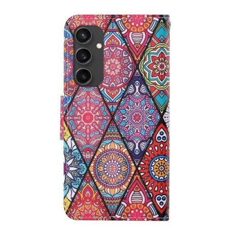 Чохол-книжка Colored Drawing Pattern для Samsung Galaxy S24 FE 5G - Totem